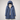 Women’s Long Puffer Jacket with Hood Blue