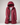 Women’s Long Puffer Jacket with Hood Red