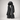 Women’s Long Puffer Jacket with Hood Black